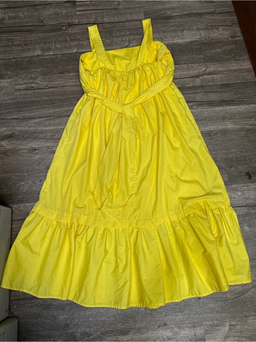 Entro Yellow Babydoll Midi Dress Boutique Summer Dress Size Large - Picture 6 of 8